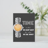 Faire-part Carte Postale Time Inspiration Quote (Debout devant)