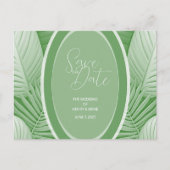 Faire-part Carte postale Tropical Green Mariage (Devant)