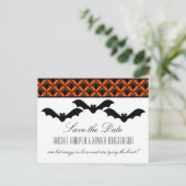 Faire-part Carte postale "Uptown Glam Bats Halloween Save the (Debout devant)