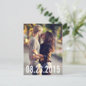 FAIRE-PART CARTE POSTALE VERTICALE DE SAUVEGARDE DE TYPOGRAPH (Debout devant)