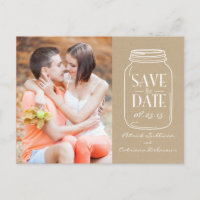 Carte postale vintage chic pour annoncer la date d