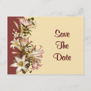 Faire-part Carte postale vintage de mariage pour annoncer la