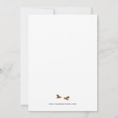 Faire-part Carton d'invitation de mariage oiseaux de l'amour (Dos)