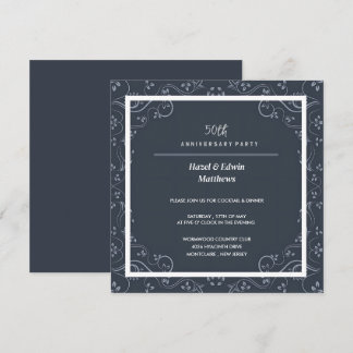 Faire-part Carton d'invitation orné pour fête d'anniversaire 