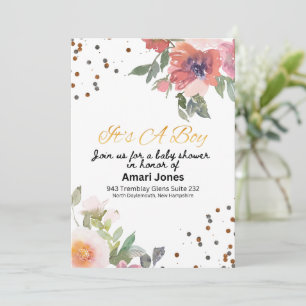 Faire-part Carton d'invitation plat pour Baby Shower