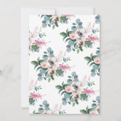 Faire-part Carton d'invitation vintage à l'aquarelle pour la (Dos)