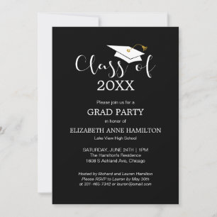 Faire-part Cartons d'invitation à la fête de fin d'études sec