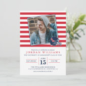 Faire-part Casque de football Ole Miss | Bleu foncé (Debout devant)