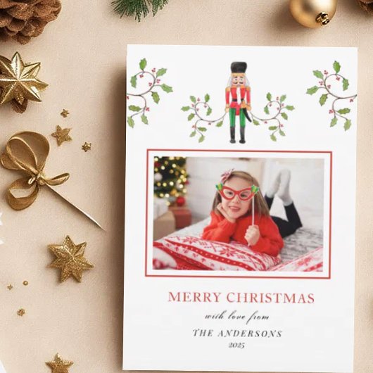 Faire-part Casse-noix Soldat et verdure de vacances Photo