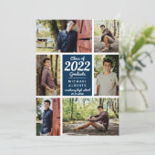 Faire-part Catégorie de photo Collage Blue Graduate (Debout devant)