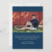 Faire-part Catégorie de photo Collage Blue Graduate (Dos)