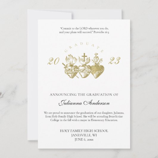 Faire-part catholique de la Sainte Famille (Devant)