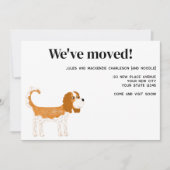 Faire-part Cavalier King Charles Spaniel Dog Moving New Home (Devant)