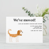Faire-part Cavalier King Charles Spaniel Dog Moving New Home (Debout devant)