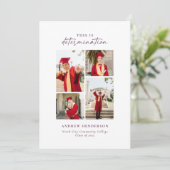 Faire-part Ceci est Determination Purple Photo Graduation (Debout devant)