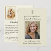 Faire-part Célébration catholique Saint-Joseph Prière religie (Devant / Derrière)