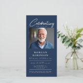 Faire-part Célébration de la vie Funéraire Téléphone Invitati (Debout devant)