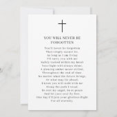 Faire-part Célébration de la vie Photo Funeral Memorial Card (Dos)