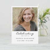 Faire-part Célébration de la vie Photo Funeral Memorial Card (Debout devant)