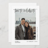 Faire-part Célébration De Mariage Moderne Réception De Mariag (Devant / Derrière)