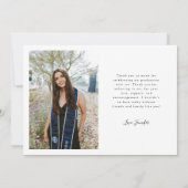 Faire-part Célébration du diplômé blanc multi photo (Dos)