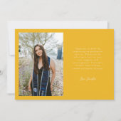 Faire-part Célébration du diplômé jaune multi photo (Dos)