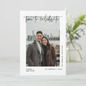 Faire-part Célébration Moderne De Réception De Mariage (Debout devant)