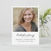 Faire-part Celebration of Life Photo Funeral Memorial Card (Debout devant)