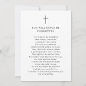 Faire-part Celebration of Life Photo Funeral Memorial Card (Dos)