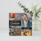 Faire-part Célébrer le collage photo Graduate Hommes de grade (Debout devant)