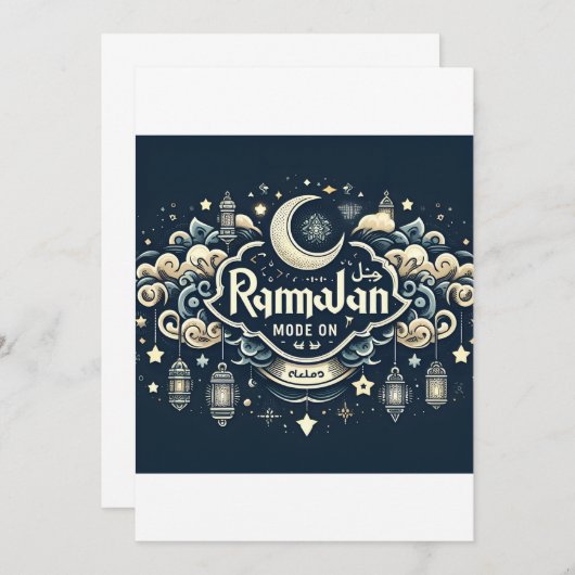 Faire-part Célébrer le Ramadan avec le mode RamadanOn (Devant / Derrière)