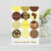 Faire-part Cercles de Chocolat et de Banane (Debout devant)