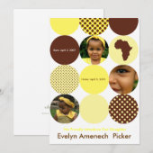 Faire-part Cercles de Chocolat et de Banane (Devant / Derrière)