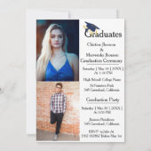 Faire-part Cérémonie de remise des diplômes des frères et soe (Dos)
