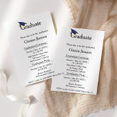 Faire-part Cérémonie de remise des diplômes en écriture simpl