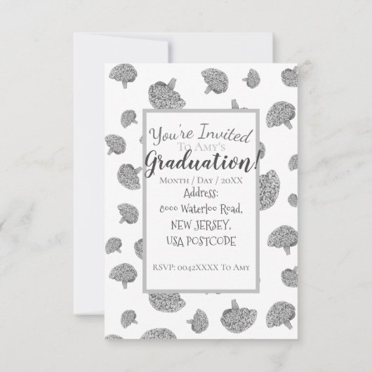 Faire-part Cerveau scientifique (Dos)