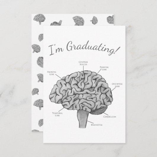 Faire-part Cerveau scientifique (Devant / Derrière)