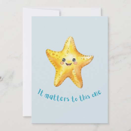 Faire-part C'est important pour celui-là, Starfish Story. (Devant)