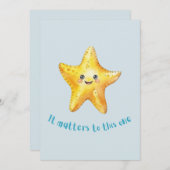 Faire-part C'est important pour celui-là, Starfish Story. (Devant / Derrière)