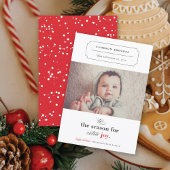 Faire-part 'C'Est La Saison Pour Plus De Joie Photo Naissance