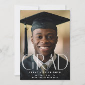 Faire-part C'est moi | Texte dégradé moderne GRAD | Annonce p (Devant)