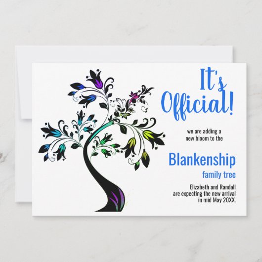 Faire-part C'est officiel, nous nous attendons à ce que l'arb (Devant)