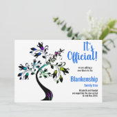 Faire-part C'est officiel, nous nous attendons à ce que l'arb (Debout devant)