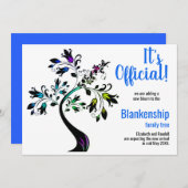 Faire-part C'est officiel, nous nous attendons à ce que l'arb (Devant / Derrière)