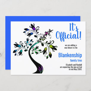 Faire-part C'est officiel, nous nous attendons à ce que l'arb