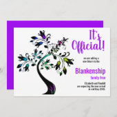 Faire-part C'est officiel, nous nous attendons à ce que l'arb (Devant / Derrière)