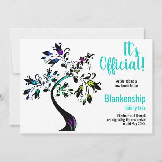 Faire-part C'est officiel, nous nous attendons à ce que l'arb (Devant)