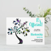 Faire-part C'est officiel, nous nous attendons à ce que l'arb (Debout devant)