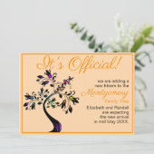 Faire-part C'est officiel, on s'attend à une floraison (Debout devant)