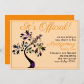 Faire-part C'est officiel, on s'attend à une floraison (Devant / Derrière)